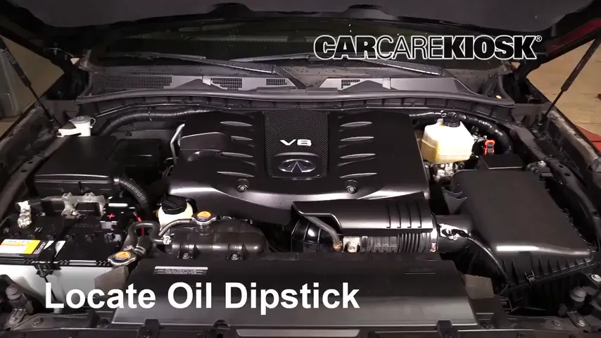 2016 Infiniti QX80 Limited 5.6L V8 Oil Check Oil Level